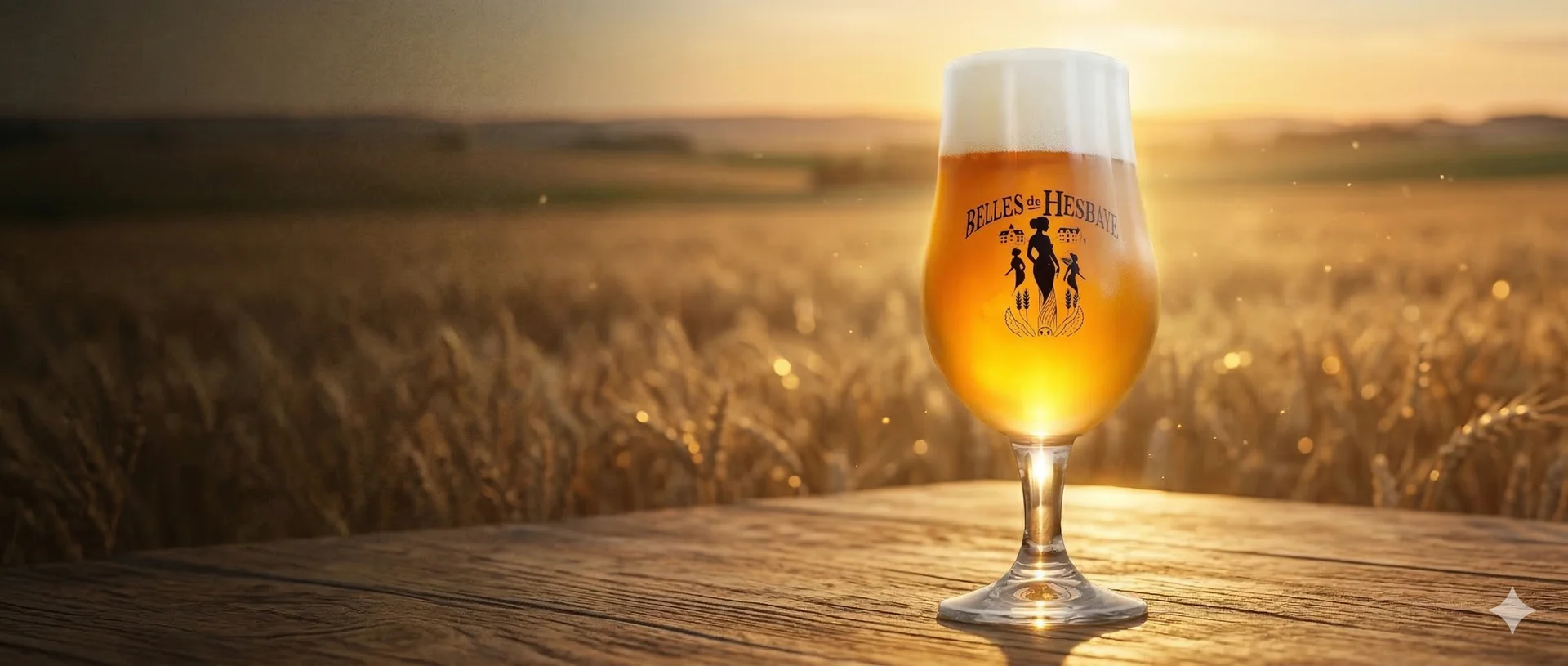 Paysage de la Hesbaye — champs de céréales à l'horizon